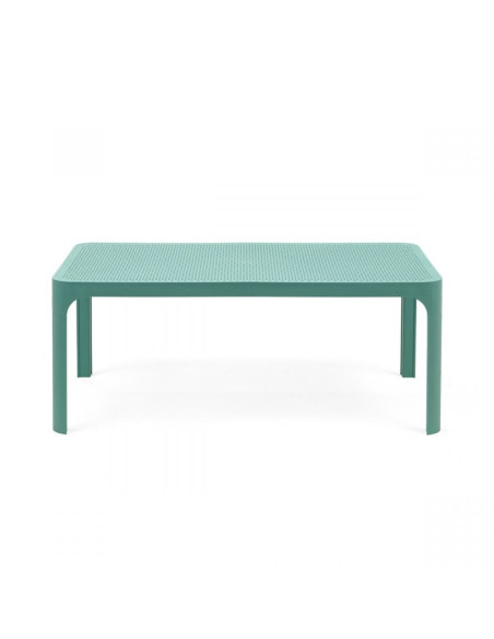 Table basse en résine NET vert salice