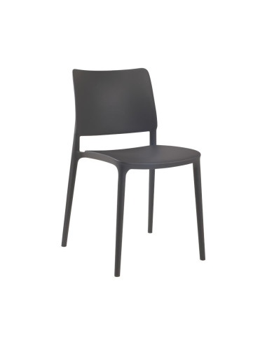 Chaise en résine Joy anthracite