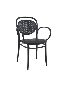 Fauteuil Marcel  en résine noir