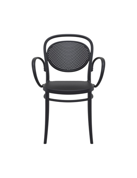 Fauteuil Marcel  en résine noir
