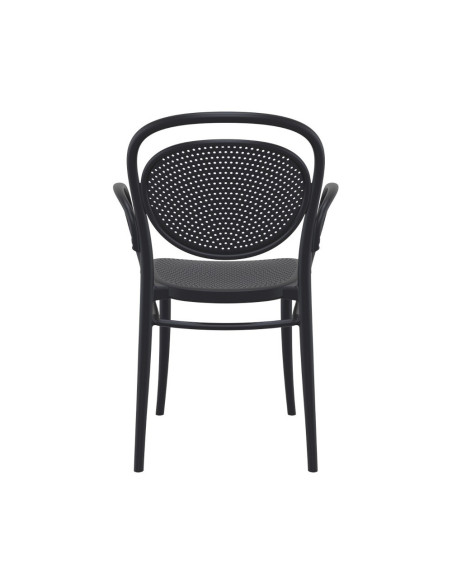 Fauteuil Marcel  en résine noir