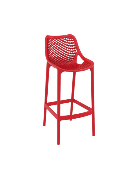 Chaise haute design en résine AIR rouge