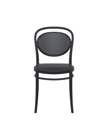 Chaise en résine Marcel noir