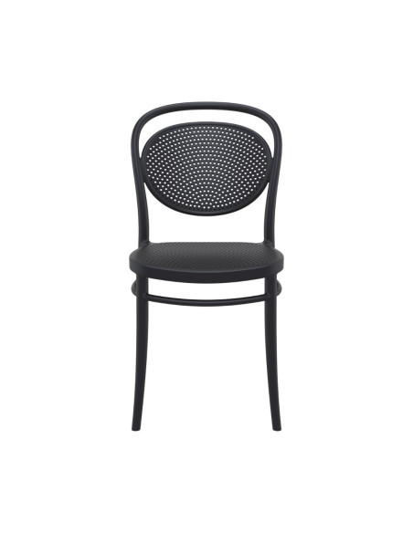 Chaise en résine Marcel noir