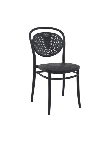 Chaise en résine Marcel noir