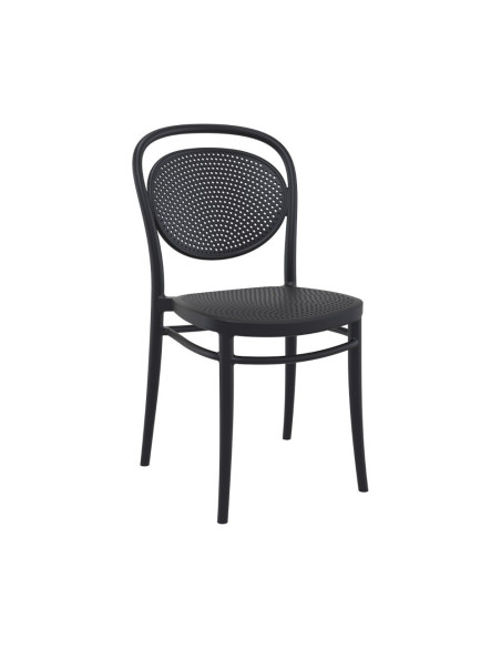 Chaise en résine Marcel noir
