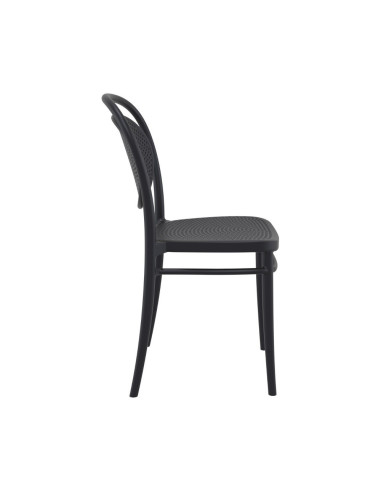 Chaise en résine Marcel noir