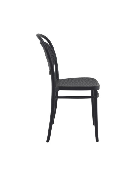 Chaise en résine Marcel noir