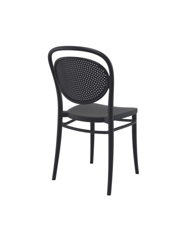 Chaise en résine Marcel noir