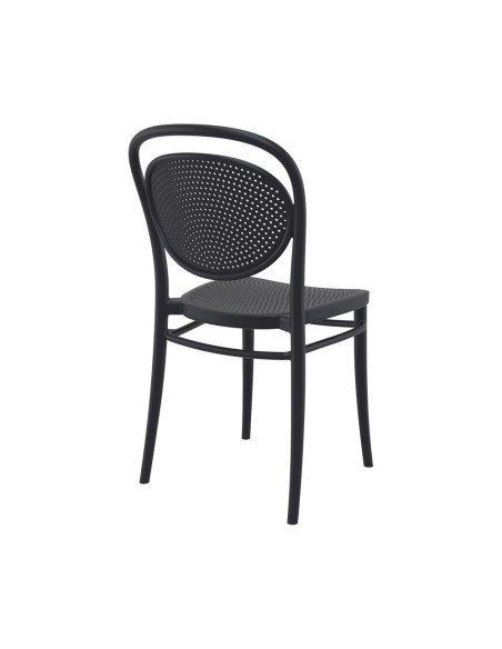 Chaise en résine Marcel noir