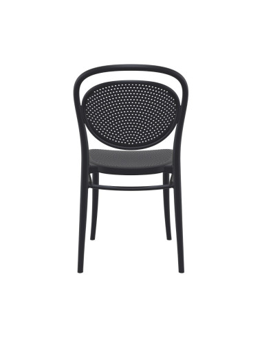 Chaise en résine Marcel noir