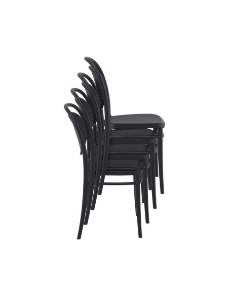 Chaise en résine Marcel noir