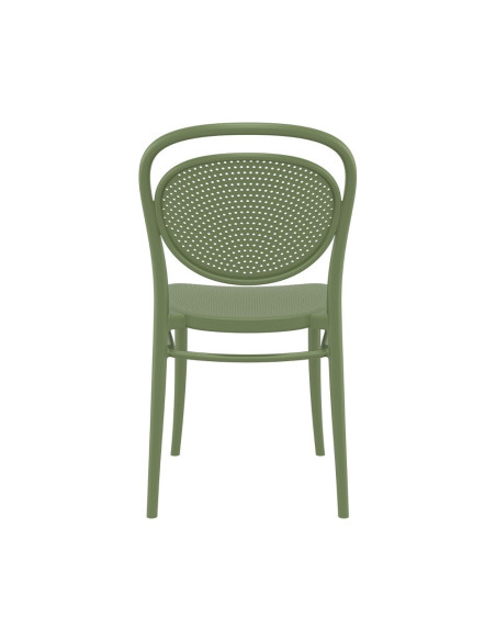 Chaise en résine Marcel vert olive