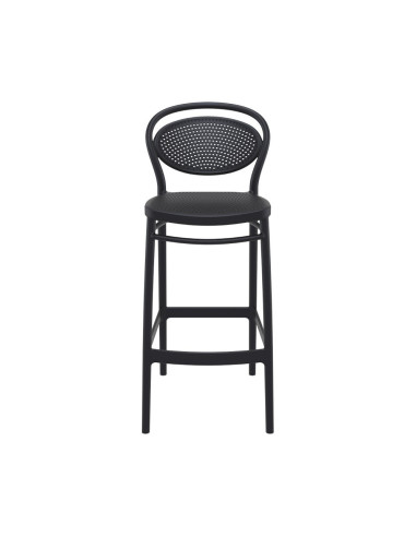 Chaise haute en résine Marcel noir