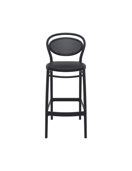 Chaise haute en résine Marcel noir