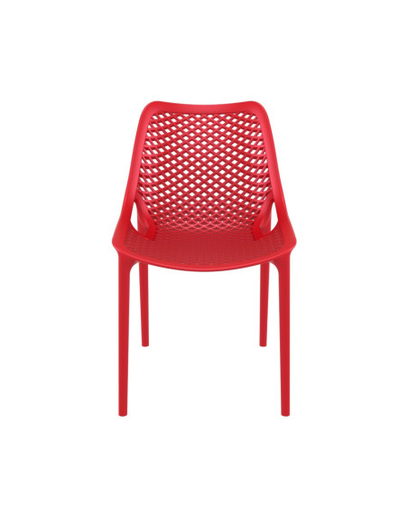 Chaise design en résine AIR rouge