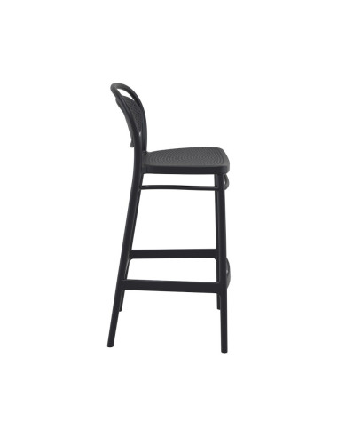 Chaise haute en résine Marcel noir