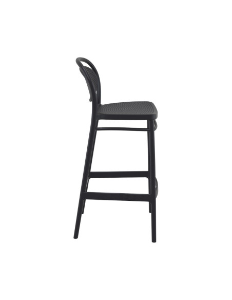 Chaise haute en résine Marcel noir