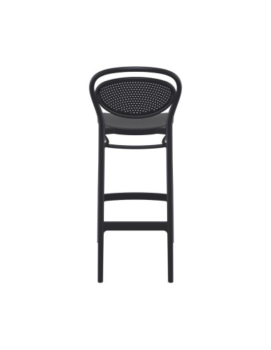 Chaise haute en résine Marcel noir