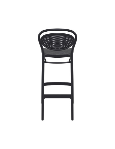 Chaise haute en résine Marcel noir