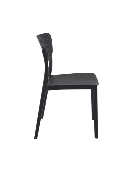 Chaise en résine LUCY noir