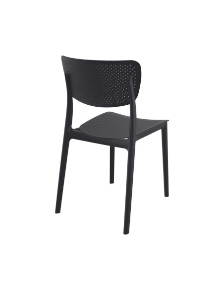 Chaise en résine LUCY noir