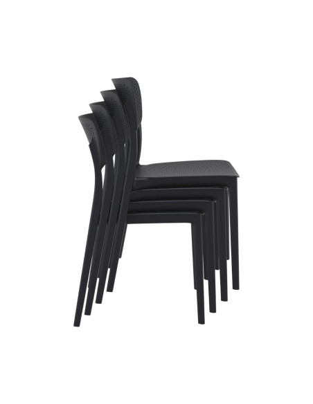 Chaise en résine LUCY noir