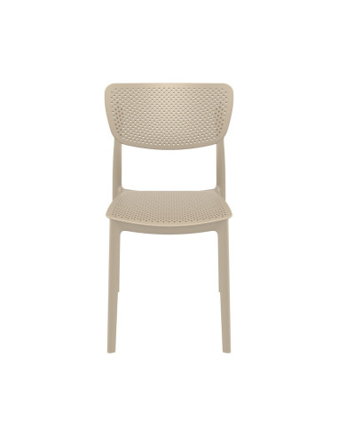 Chaise en résine LUCY tourterelle