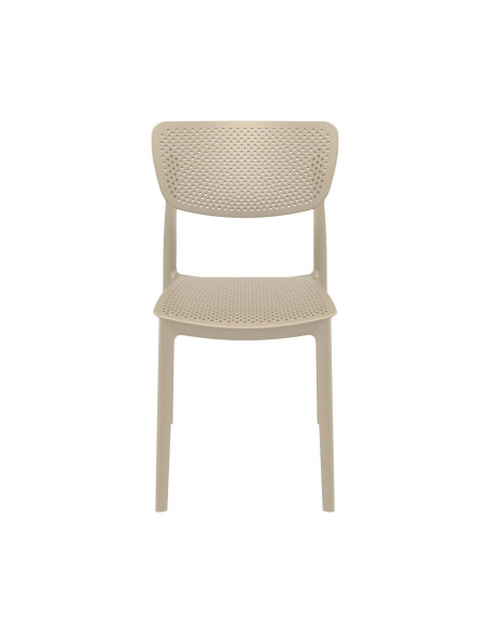 Chaise en résine LUCY tourterelle