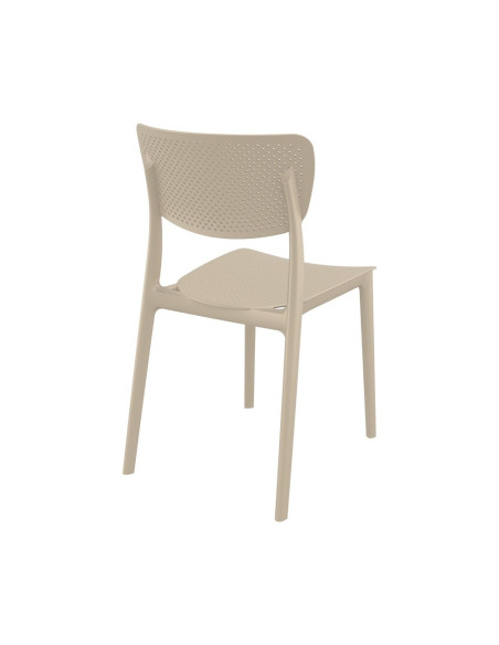 Chaise en résine LUCY tourterelle