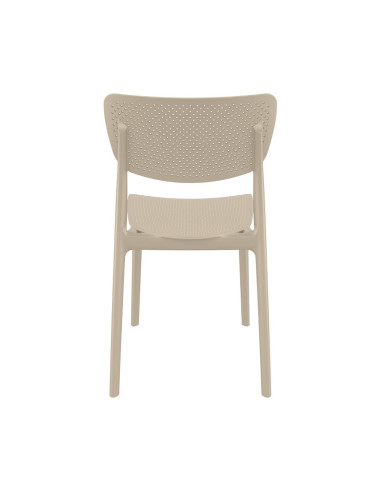 Chaise en résine LUCY tourterelle