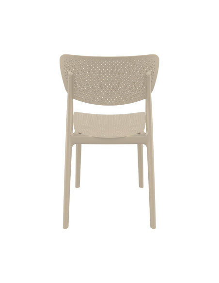 Chaise en résine LUCY tourterelle