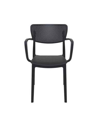 Fauteuil en résine LOFT noir