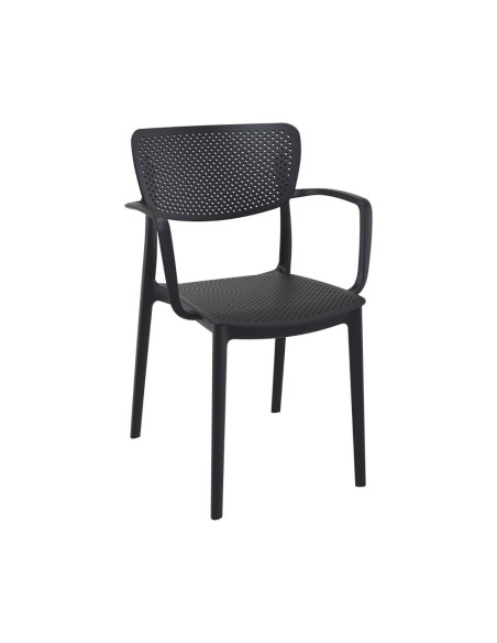 Fauteuil en résine LOFT noir