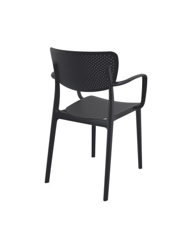 Fauteuil en résine LOFT noir