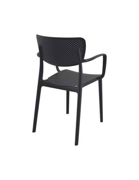 Fauteuil en résine LOFT noir