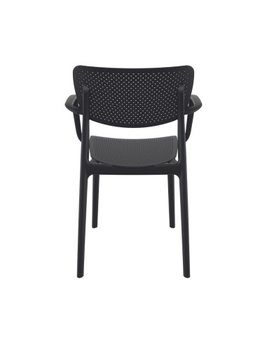 Fauteuil en résine LOFT noir
