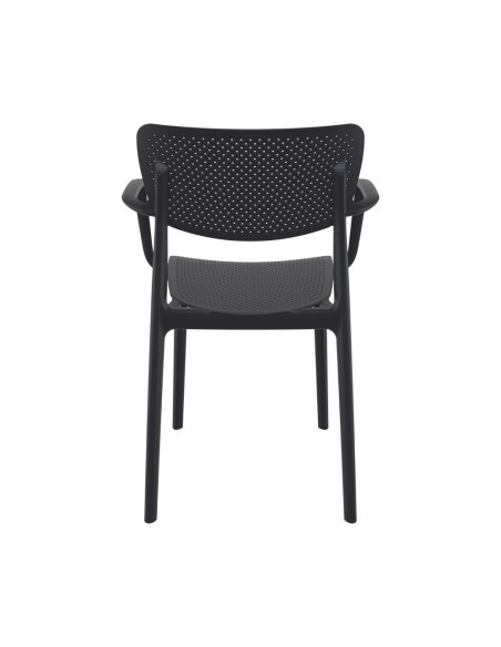 Fauteuil en résine LOFT noir