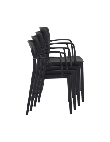 Fauteuil en résine LOFT noir