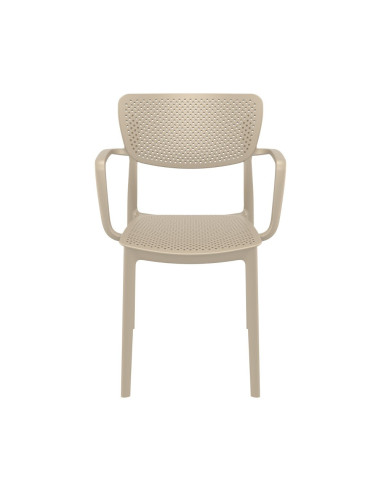Fauteuil en résine LOFT tourterelle