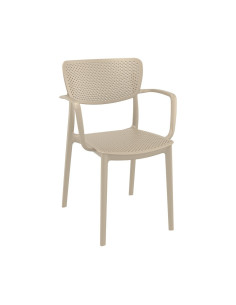 Fauteuil en résine LOFT tourterelle