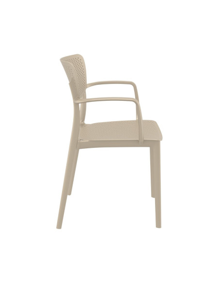 Fauteuil en résine LOFT tourterelle