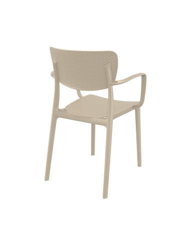 Fauteuil en résine LOFT tourterelle