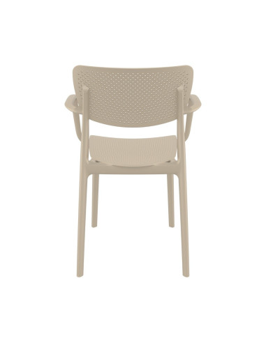 Fauteuil en résine LOFT tourterelle