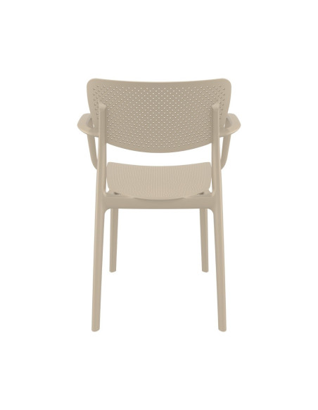 Fauteuil en résine LOFT tourterelle