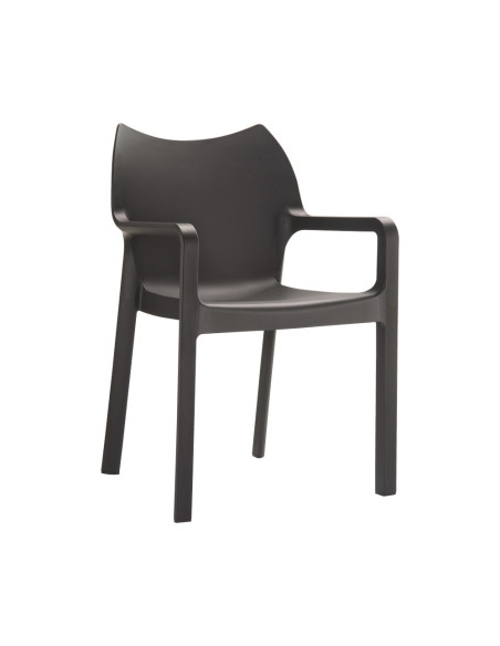 Fauteuil en résine DIVA noir