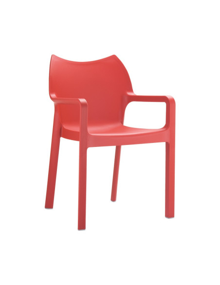 Fauteuil en résine DIVA rouge